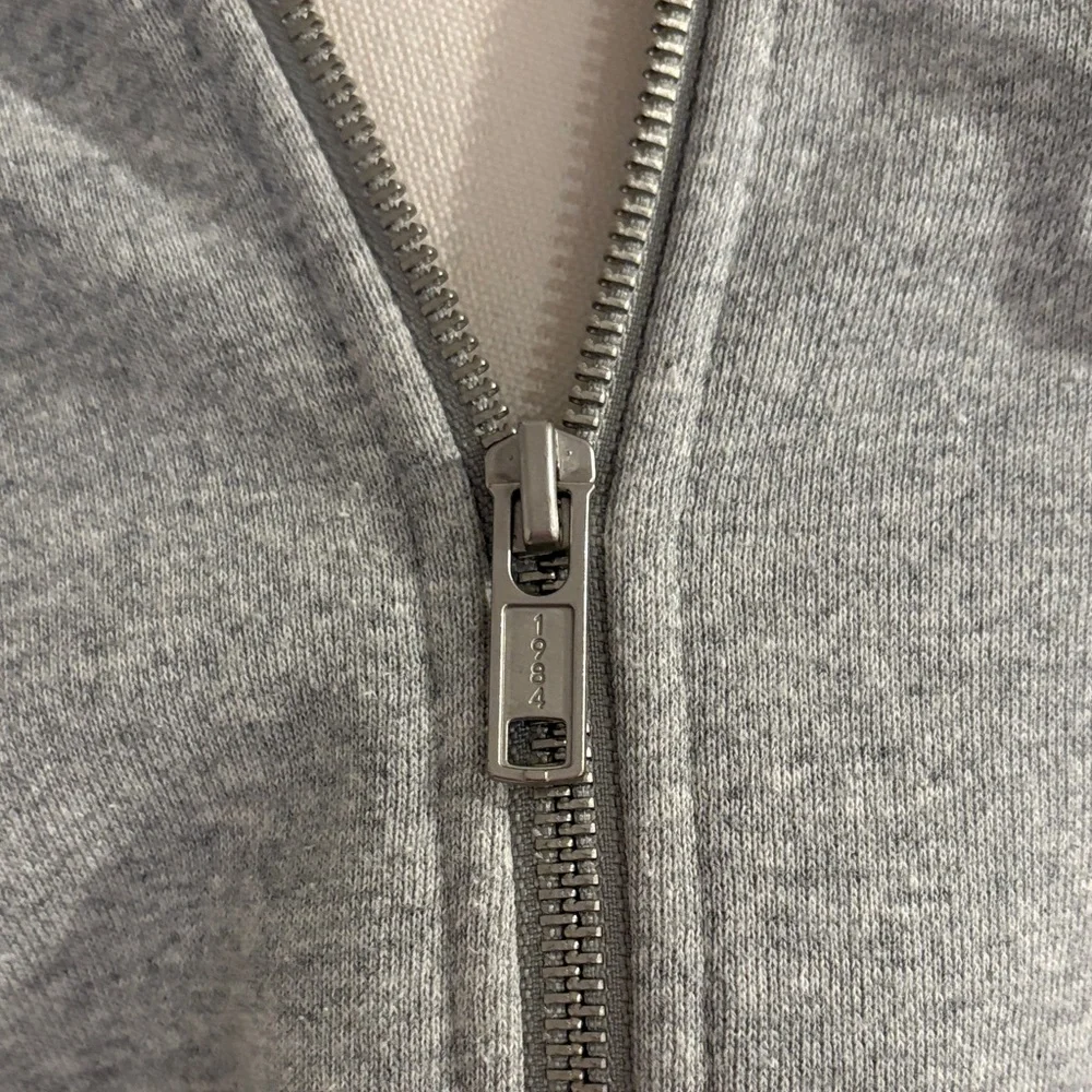 Brandy Melville Grey Zip-Up Hoodie - Picture 3 of 4